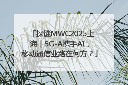 探谜MWC2025上海｜5G-A携手AI，移动通信业路在何方？