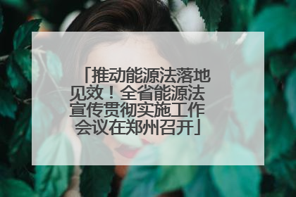 推动能源法落地见效！全省能源法宣传贯彻实施工作会议在郑州召开
