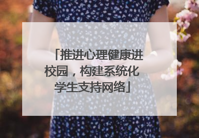推进心理健康进校园，构建系统化学生支持网络