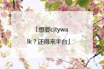 想要citywalk？还得来丰台