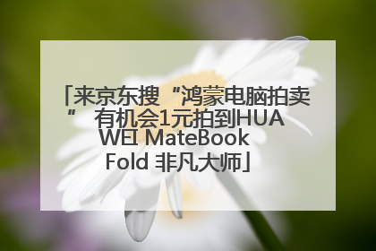 来京东搜“鸿蒙电脑拍卖” 有机会1元拍到HUAWEI MateBook Fold 非凡大师