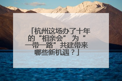 杭州这场办了十年的“相亲会” 为“一带一路”共建带来哪些新机遇？