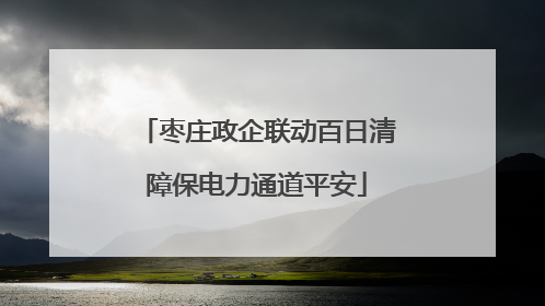 枣庄政企联动百日清障保电力通道平安