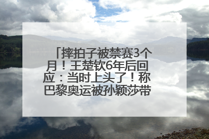 摔拍子被禁赛3个月！王楚钦6年后回应：当时上头了！称巴黎奥运被孙颖莎带着打，搭档8年“一个眼神就能懂”