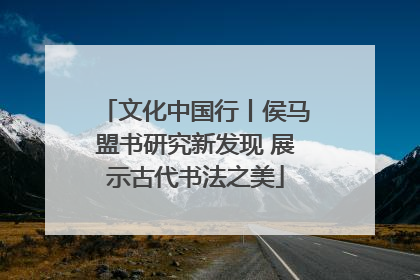 文化中国行丨侯马盟书研究新发现 展示古代书法之美