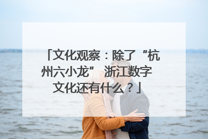 文化观察：除了“杭州六小龙” 浙江数字文化还有什么？