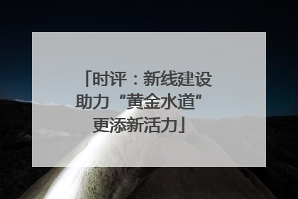 时评：新线建设助力“黄金水道”更添新活力