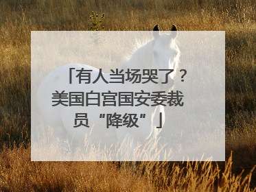 有人当场哭了？美国白宫国安委裁员“降级”