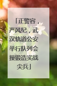 正警容，严风纪，武汉轨道公安举行队列会操锻造实战尖兵