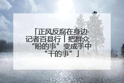 正风反腐在身边·记者百县行丨把群众“盼的事”变成手中“干的事”
