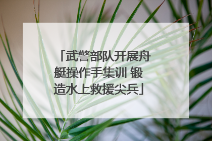 武警部队开展舟艇操作手集训 锻造水上救援尖兵