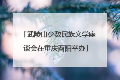武陵山少数民族文学座谈会在重庆酉阳举办