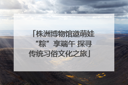 株洲博物馆邀萌娃“粽”享端午 探寻传统习俗文化之旅