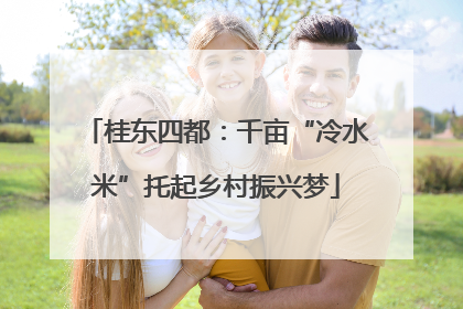 桂东四都：千亩“冷水米”托起乡村振兴梦