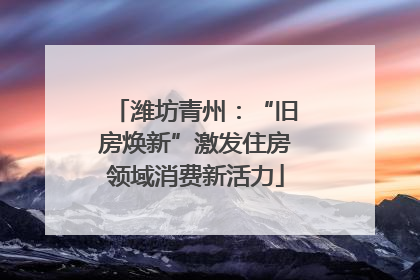 潍坊青州：“旧房焕新”激发住房领域消费新活力