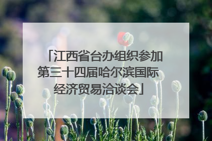 江西省台办组织参加第三十四届哈尔滨国际经济贸易洽谈会