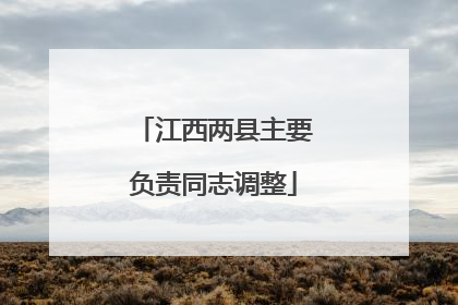 江西两县主要负责同志调整