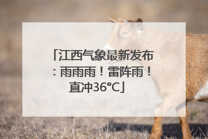江西气象最新发布：雨雨雨！雷阵雨！直冲36°C
