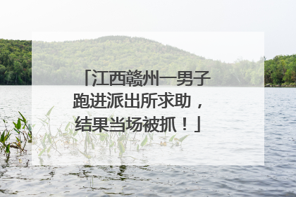 江西赣州一男子跑进派出所求助，结果当场被抓！