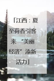 江西：夏至荷香引客来 “美丽经济”添新活力