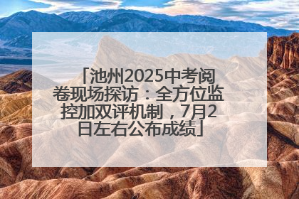 池州2025中考阅卷现场探访：全方位监控加双评机制，7月2日左右公布成绩