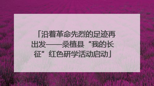 沿着革命先烈的足迹再出发——桑植县“我的长征”红色研学活动启动
