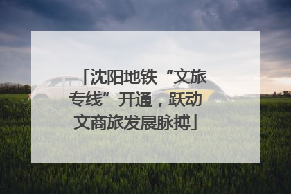 沈阳地铁“文旅专线”开通，跃动文商旅发展脉搏