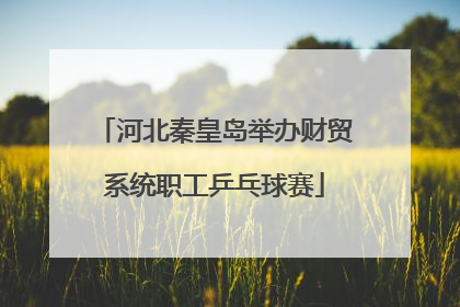 河北秦皇岛举办财贸系统职工乒乓球赛