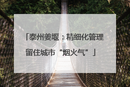 泰州姜堰：精细化管理留住城市“烟火气”
