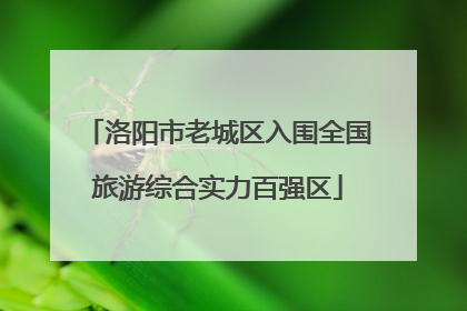 洛阳市老城区入围全国旅游综合实力百强区