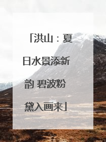 洪山：夏日水景添新韵 碧波粉黛入画来
