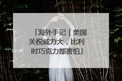 海外手记｜美国关税威力大，比利时巧克力都害怕