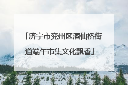 济宁市兖州区酒仙桥街道端午市集文化飘香