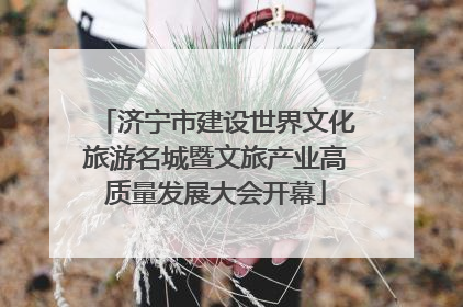 济宁市建设世界文化旅游名城暨文旅产业高质量发展大会开幕