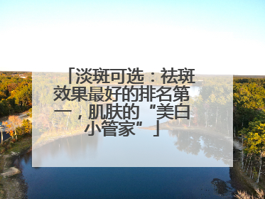 淡斑可选：祛斑效果最好的排名第一，肌肤的“美白小管家”