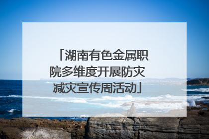 湖南有色金属职院多维度开展防灾减灾宣传周活动