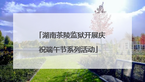湖南茶陵监狱开展庆祝端午节系列活动