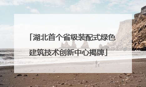 湖北首个省级装配式绿色建筑技术创新中心揭牌