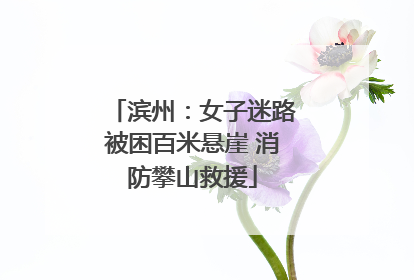 滨州：女子迷路被困百米悬崖 消防攀山救援