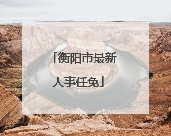 衡阳市最新人事任免
