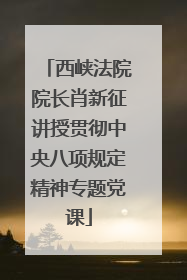 西峡法院院长肖新征讲授贯彻中央八项规定精神专题党课