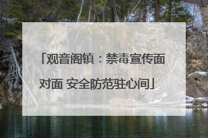 观音阁镇：禁毒宣传面对面 安全防范驻心间