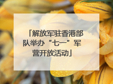 解放军驻香港部队举办“七一”军营开放活动