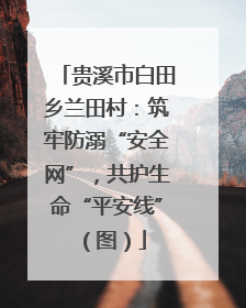 贵溪市白田乡兰田村：筑牢防溺“安全网”，共护生命“平安线”（图）