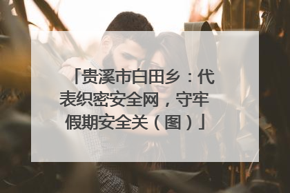 贵溪市白田乡：代表织密安全网，守牢假期安全关（图）