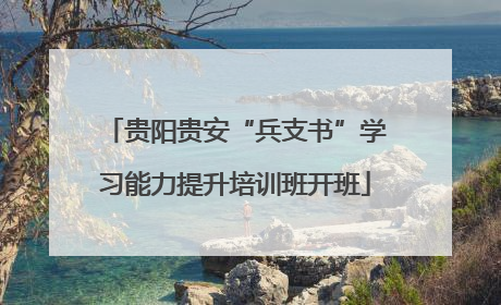 贵阳贵安“兵支书”学习能力提升培训班开班