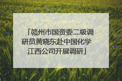赣州市国资委二级调研员黄晓东赴中国化学江西公司开展调研