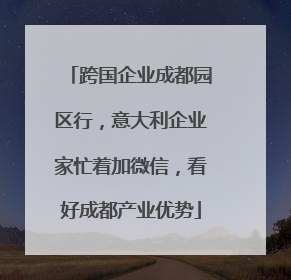 跨国企业成都园区行，意大利企业家忙着加微信，看好成都产业优势