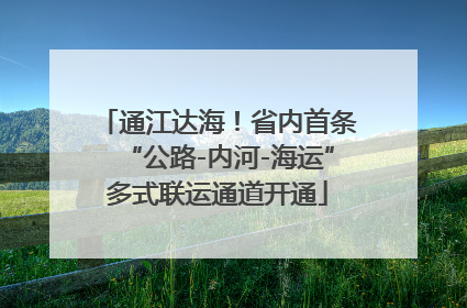 通江达海！省内首条“公路-内河-海运”多式联运通道开通
