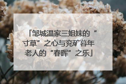 邹城温家三姐妹的“寸草”之心与兖矿暮年老人的“春晖”之乐